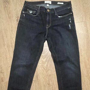 Frame Jeans Le Garcon Crop Skinny Dark Indigo Wash Size 25